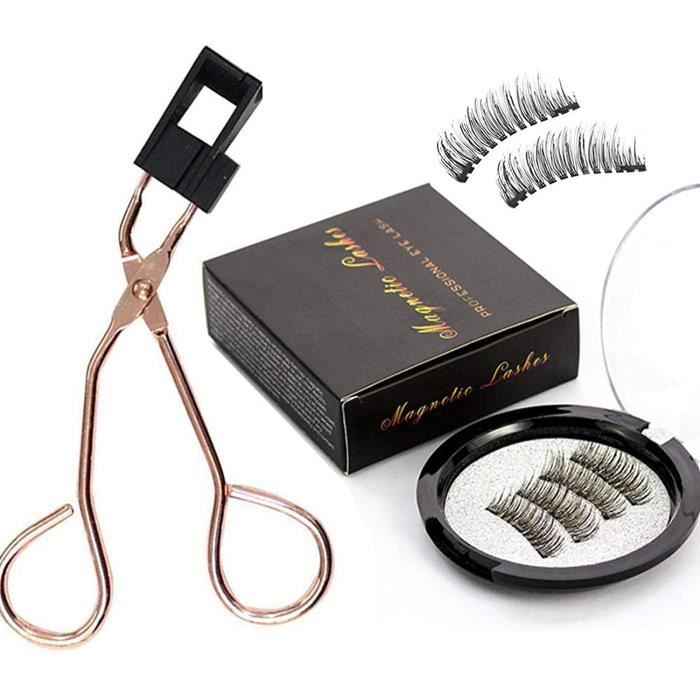 FAUX CILS Ensemble de Cils à Pince magnétique pour Cils, Faux Cils magnétiques réutilisables sans Co1080