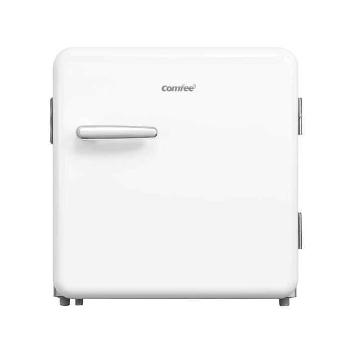 Comfee RCD50WH1RT(E) Mini Réfrigérateur Rétro 47L L48.5 x H50 x P49cm 41dB-Blanc[Classe énergétique F]