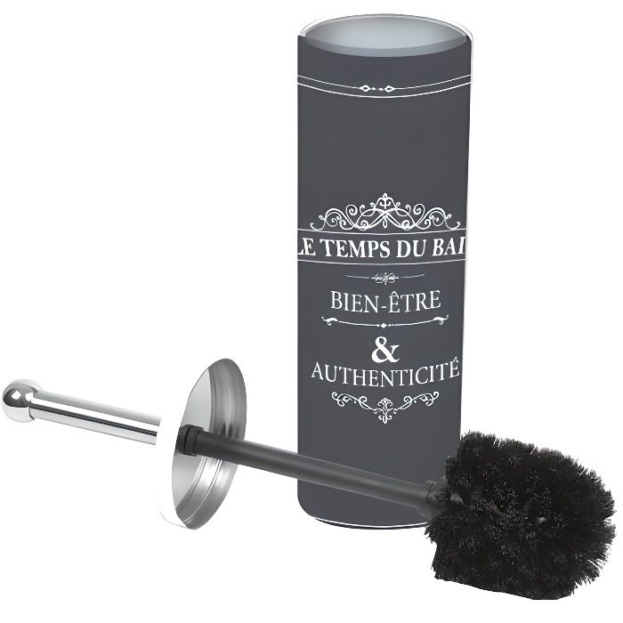 CDaffaires brosse wc metal imprimée vintage