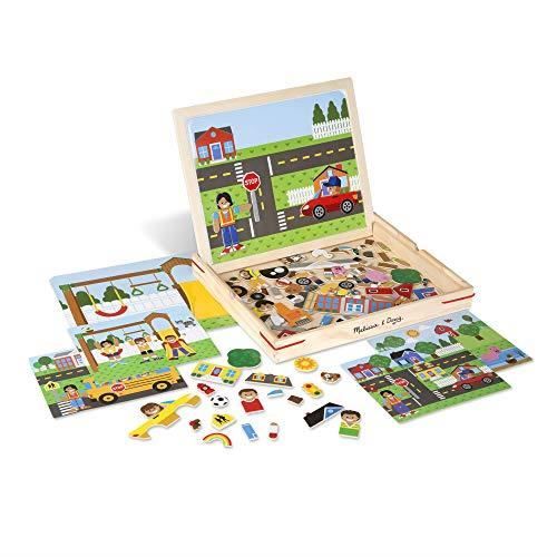 Melissa et Doug 19918 119 Cartes de scène en Bois magnétique Assorti Tableau de Jeu, Multicolore 19918