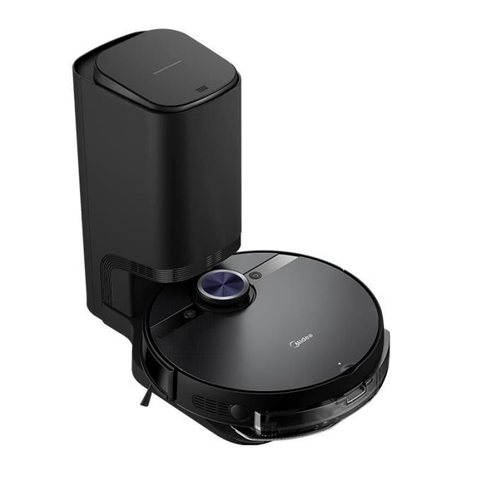 Midea S8+ Aspirateur Robot Laveur connecté 2 en 1 - Station de Vidage -New Generation Navigation Map System - 4000 Pa-Détection Tapi