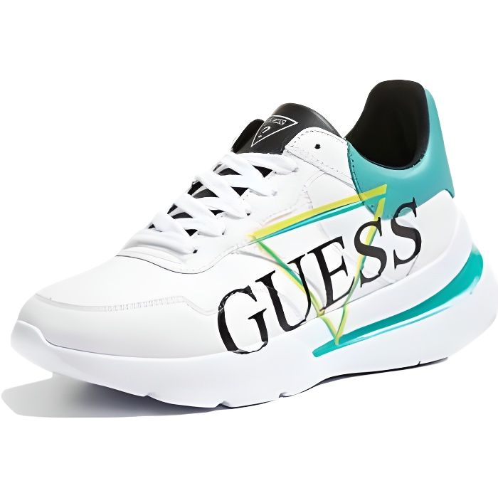 Guess Baskets Femme Milez Blanc-Vert - Taille - 36 EU