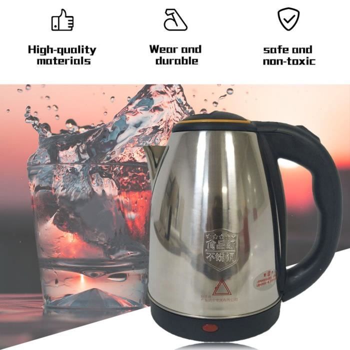 Bouilloire en acier inoxydable anti-sec protection électrique automatique coupe 220V 2L 1500W