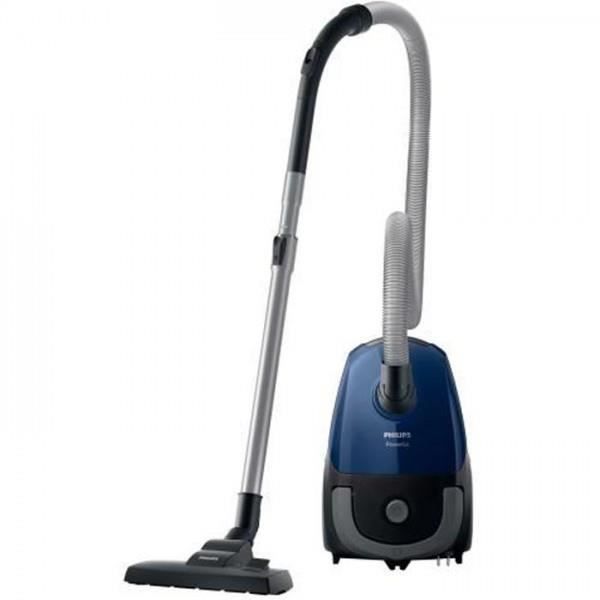 Aspirateur Robot PHILIPS FC8240/09 avec sac PowerGo - 900 W - Filtre anti-allergenes - Cable de 9 m - 77 Db - Bleu marine 29,600000
