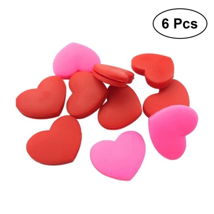 Lot de 6 amortisseurs de vibrations de tennis en silicone Amortisseurs de en forme de coeur RAQUETTE DE TENNIS - CADRE DE TENNIS
