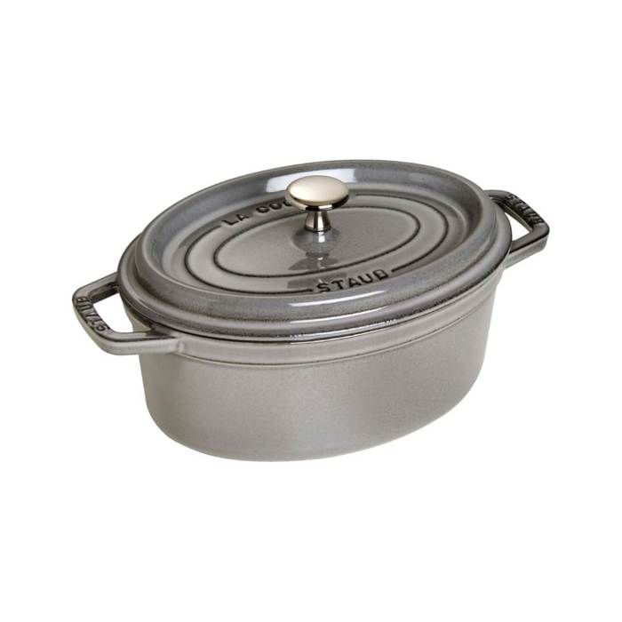 STAUB 405002360 - Cocotte ovale - Ø 23 cm - Gris graphite