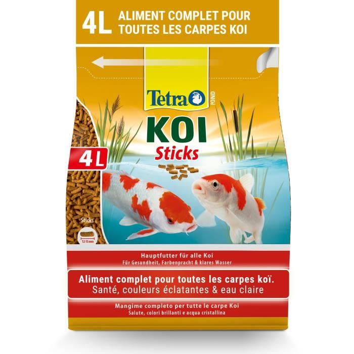 TETRA Aliment complet stick - Tetra Pond Koï stick - 4 L - Pour les carpes Koï