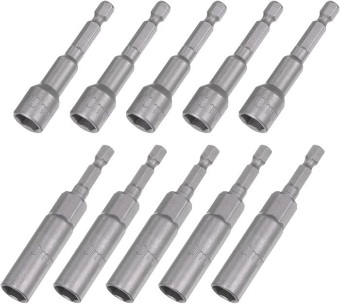 TOURNEVIS,Red and Black set--Embout de perceuse à vis pivotant magnétique hexagonal de 1-4