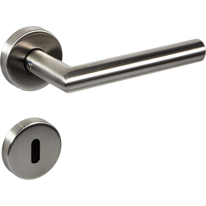 Poignée de Porte en Acier Inoxydable Qualité Durable Solide Usage Intérieur Extérieur sur Portes de