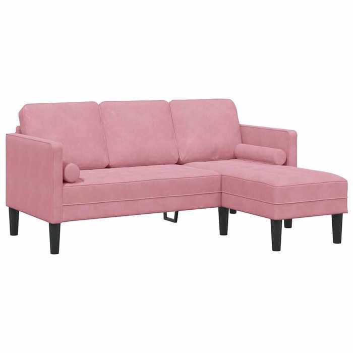 Ensemble de Canapés Rose poussiéreux 173 x 131 x 67 cm Velours
