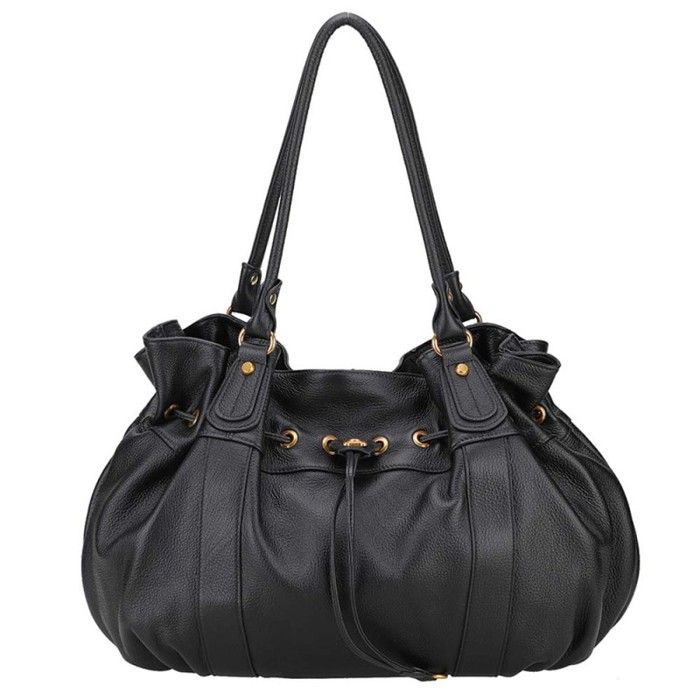 Arthur & Aston - Sac porté épaule en cuir Camille XL noir - 13319