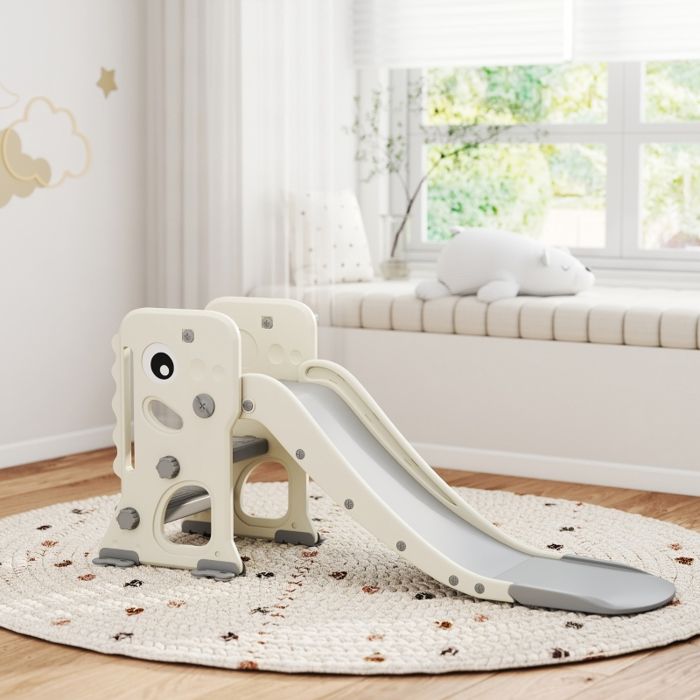Toboggan D'Intérieur Pliable 3 En 1 Pour Enfants Panier Et Ballon De Basket Zone Tampon De Securite Marches Et Toboggan Autoportant Bleu Maison Chic 85132531
