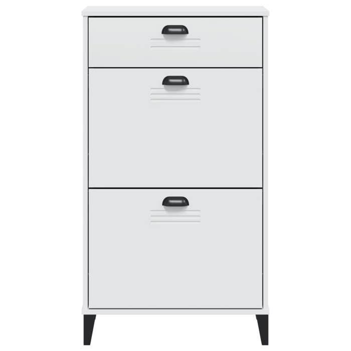 Maison SoldesArmoire à chaussures 5-6 paires - pour couloir ou entrée - VIKEN blanc bois dingénierie Moderne756036