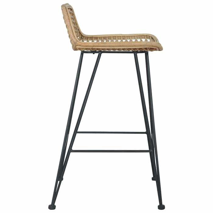 Confortable Chaises de bar (2 pcs) Applications larges 110 kg par siège rotin Naturel__19538