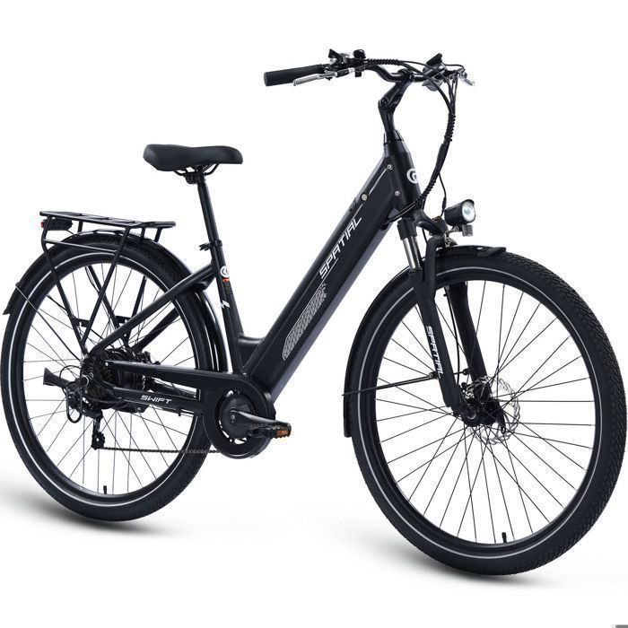 SPATIAL Vélo électrique 29 Noir-Moteur 600W- Batterie 48V12Ah- Shimano 7 Vitesses - VTT Ville E-Bike - Autonomie 100 km