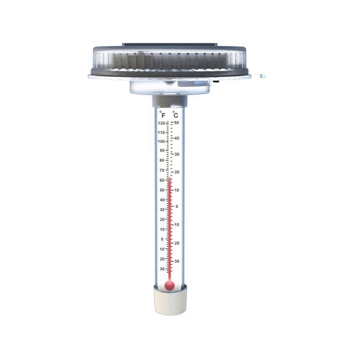 Thermomètre de Piscine Thermomètre de Piscine Solaire Flottant Thermomètre de Piscine à LED la Nuit Thermomètre de Bain de Glace