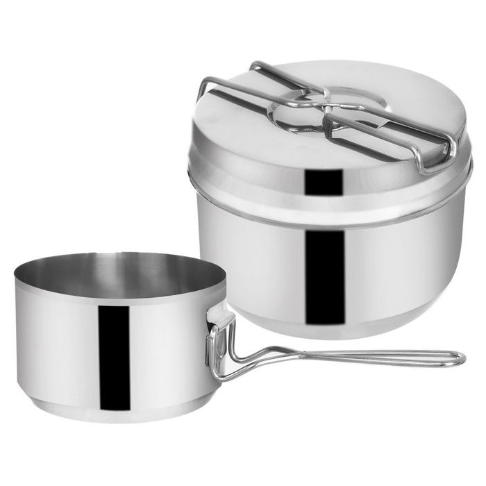 Gamelle en acier pour touristes scouts et militaires 1 5 l 900 ml 3 pièces. Gamelle en acier pour touristes scouts et militaires 1 5 l 900 ml 3 pièces.