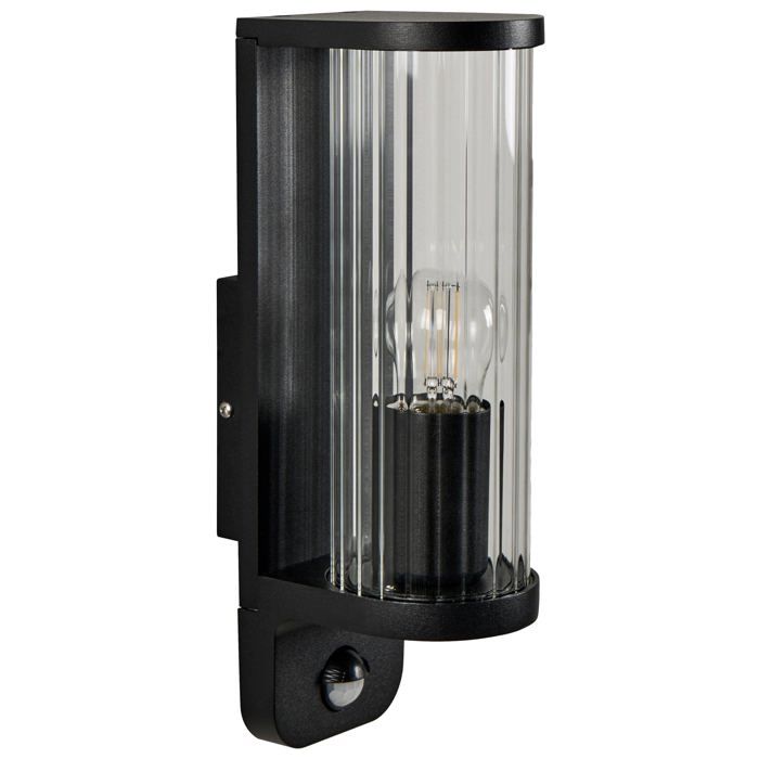 Lampe murale pour lextérieur MOSSAT Avec détecteur de mouvement Noir