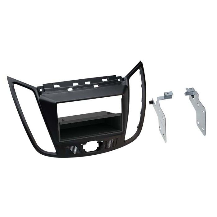Adaptateur de façade 2-DIN pour avec vide poche Ford Kuga 2013 > noir mat