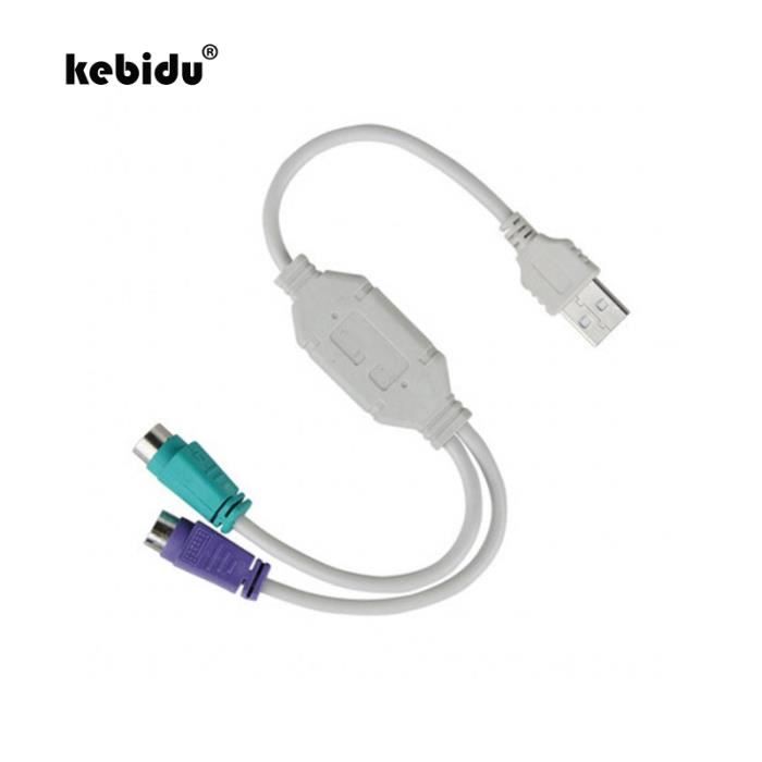 Adaptateur USB Femelle Vers PS/2 Mâle - Connexion Souris Ancienne Sur Port USB | Compatible PC Ordinateur