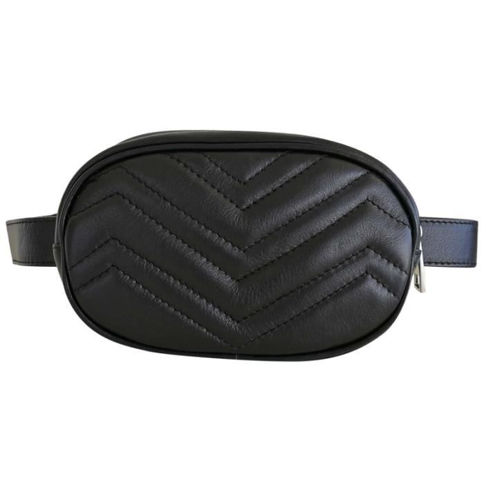 Sac Banane Femme Sac de Ceinture en Cuir PU Sac Banane Femme en Cuir Sac de Taille de la Femme PU /él/égant Ceinture Sac Sac Banane Femme pour Noir 3
