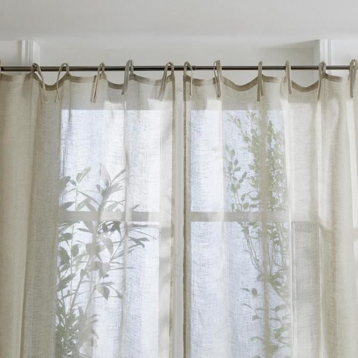 Atmosphera - Voilage lin lin 140X240 L, 240 x l, 140 cm LIN - Cdiscount ...