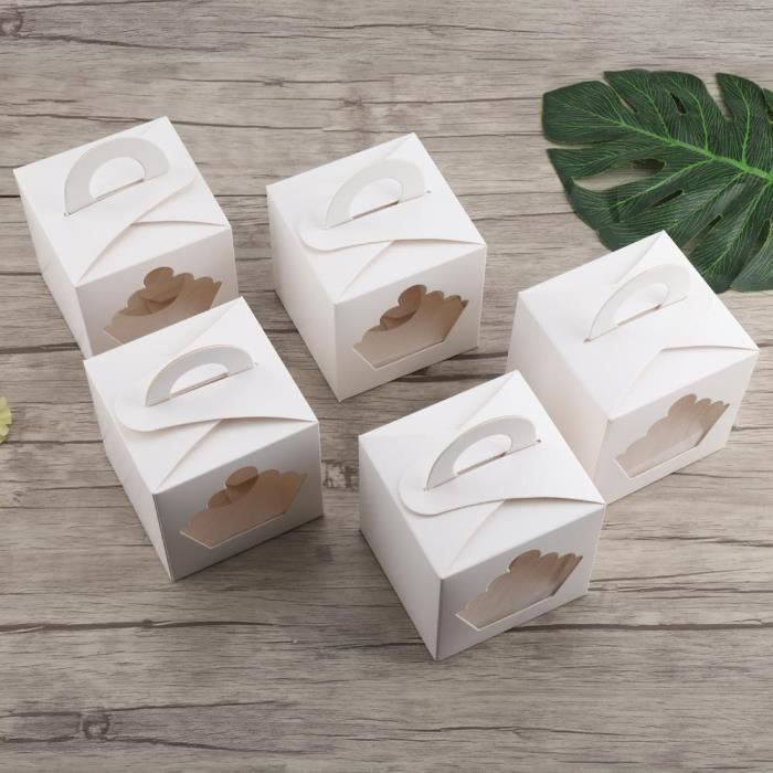 5pcs Boite De Papier De Stockage De Gateau De Trou Simple De Boite De Petit Gateau Delicate Hen Cdiscount Maison