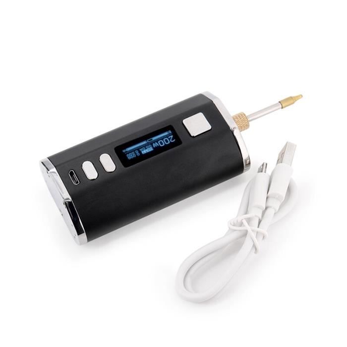 Kit Fer à Souder Numérique Portable – Rechargeable USB – 21 X 8,5 X 3 Cm – Neuf