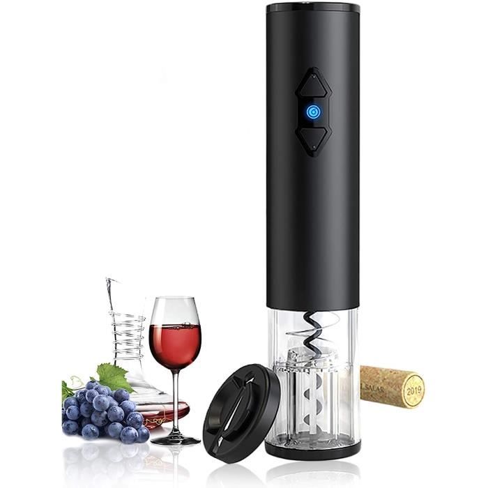 Ouvre-Bouteille Électrique Sans Fil Avec Coupe-Capsule - Tire-Bouchon Automatique Rapide, Gris Argenté