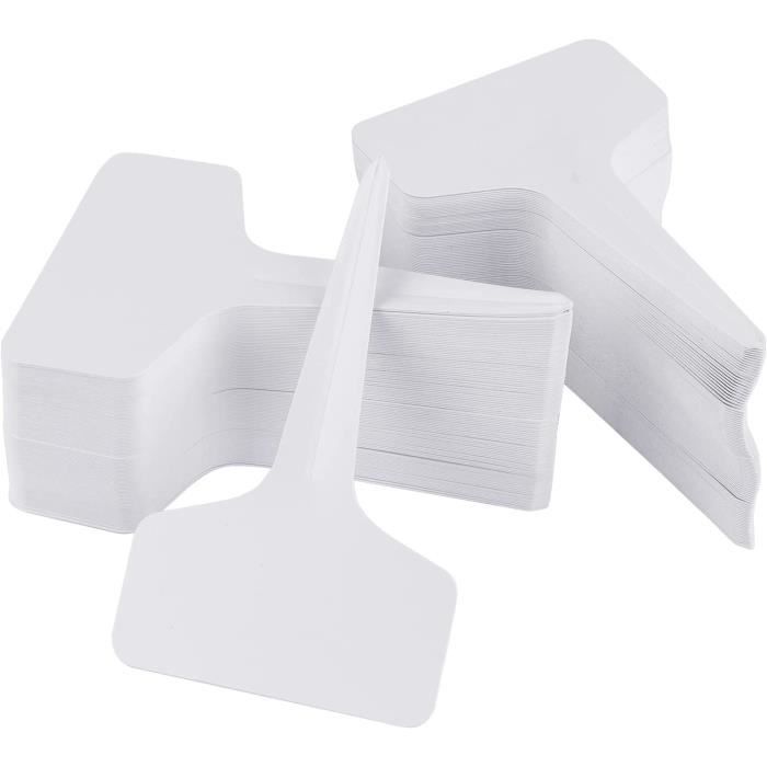 Com-four Lot 200 Étiquettes Plantes + 2 Marqueurs – 15 Cm Enfichables, Jardin, Balcon, Potager, Serre