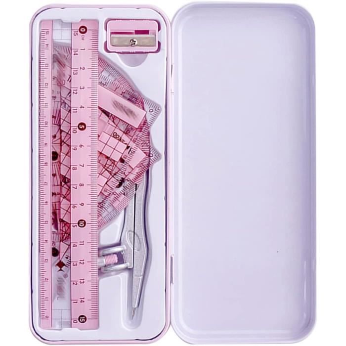 Compas D'école Pour Filles Mignonnes, Papeterie Pour écoliers, Ensemble De Géométrie Compas Brujula, Accessoires De Dessin En Maths / Fournitures De Dessin