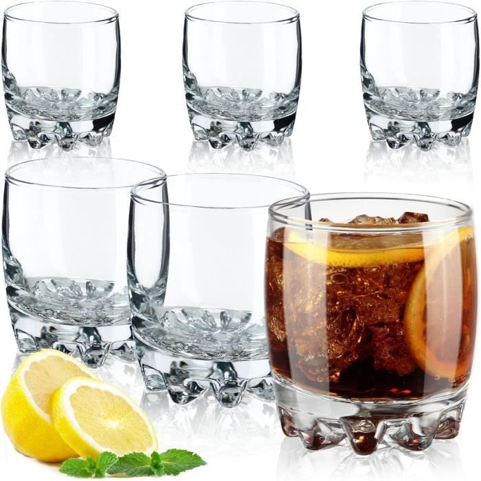 Lot de 6 verres à eau Highball pour jus de fruits, verres de cuisine, base de bière pour vin, cocktails, boissons