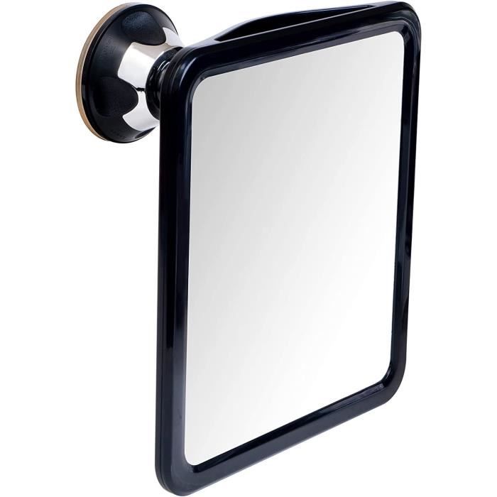 Miroir De Douche Anti-Buée Mirrorvana - Pivotant 360°, 17cm Chrome | Rasage Sous Douche Homme Femme