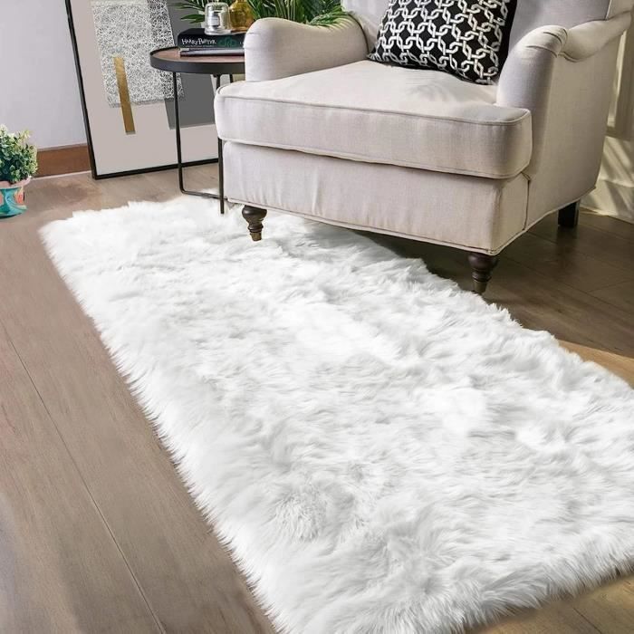 Tapis De Baie Vitrée En Fausse Fourrure - Ultra Doux, 60x120cm, Rose Clair, Décoration