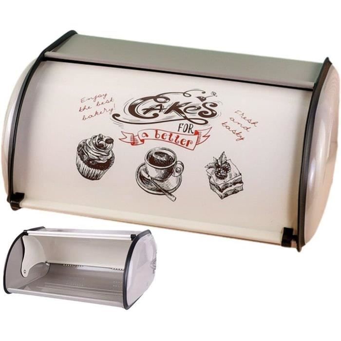 Boite A Pain Noir King Hoff Boîtes à Pain, Boîte De Rangement Spacieus En Metal Pour Pain Et Biscuits Longue Conservation Et Frais 44 X 27 X 18 5 Cm Vert 892767273 Boite A Biscuits Metal