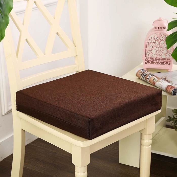 Coussin De Chaise Imperméable 45x45x5 Cm - Housse Polyester - Noyau Mousse - Fermeture Éclair - Vert - Intérieur/Extérieur