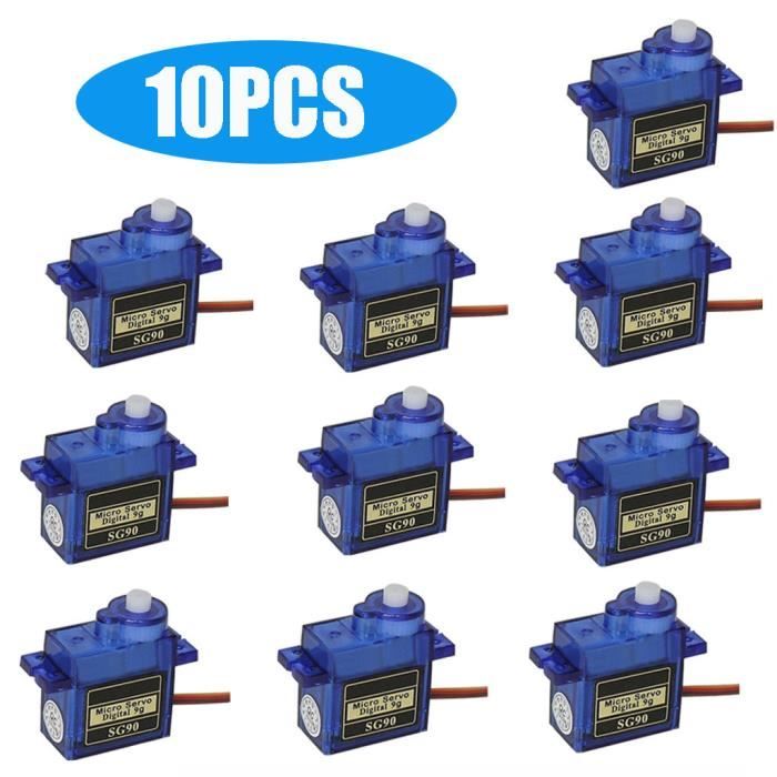 ARCELI Lot De 4 Servo 9g Mini Pour RC Avion, Hélicoptère, Bateau, Arduino – 180°, 1.6kg/cm, 4.8-6V, Compatible 450