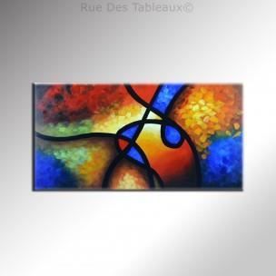 Vitrail - tableau peint-main peinture à l'huile - Achat / Vente tableau -  toile - Cdiscount