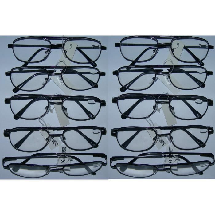 Monture noire LUNETTE LOUPES DE LECTURE Dioptrie LOT DE 3 PAIRES 1,50