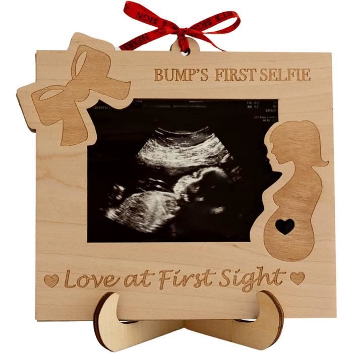 Cadre de Photo en bois pour la première photo de bébé, échographie,  échographie, cadeau pour la future maman - AliExpress