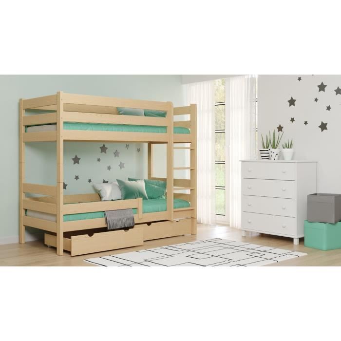 Pack Matelas et Lit Coffre en bois massif LUCA - Livraison gratuite