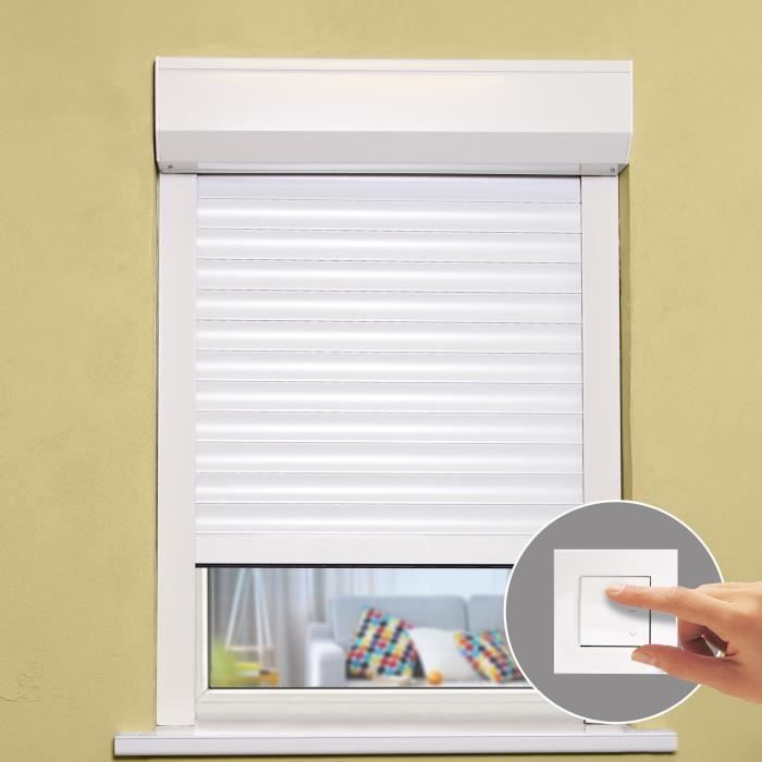 Volet Roulant Electrique En Aluminium L 100 X H 120 Cm Achat Vente Volet Roulant Volet Roulant P Eleca12 10ab Cdiscount