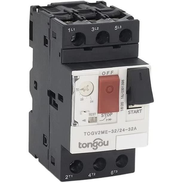 Disjoncteur De Protection Moteur GV2-ME 3P Magnéto-Thermique - MPCB Bouton Poussoir ME06C 1-1.6A (1 Pièce)