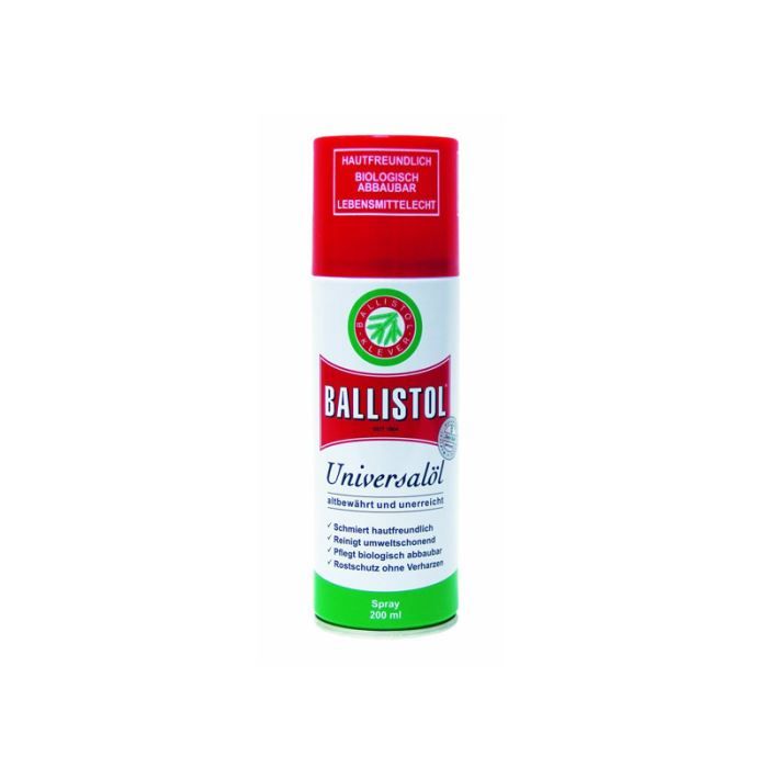 Ballistol Huile Universelle Spray 200ml - Entretien Armes, Outils, Métaux - Lubrifiant & Protecteur Multiusage - 10