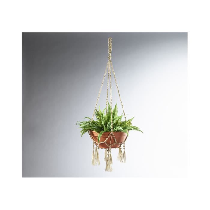 Cache Pot Suspendu Jute Ecru Cdiscount Maison