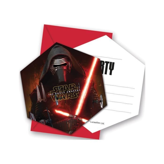 Invitations Anniversaire Star Wars X6 Cdiscount Beaux Arts Et Loisirs Creatifs