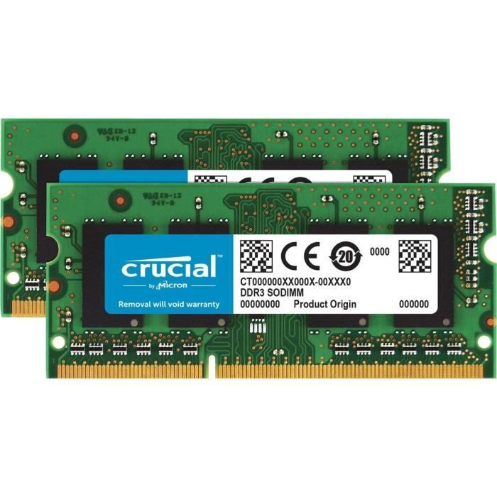 Crucial CT2K102464BF186D 16Go Kit 8Gox2 DDR3L 1866 MT s PC3
