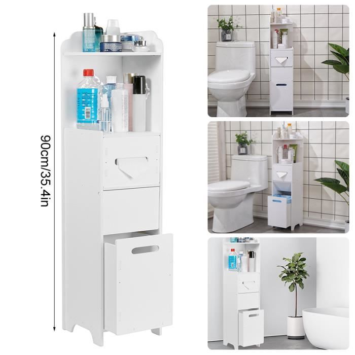 Meuble Rangement Coin Salle De Bain Cdiscount