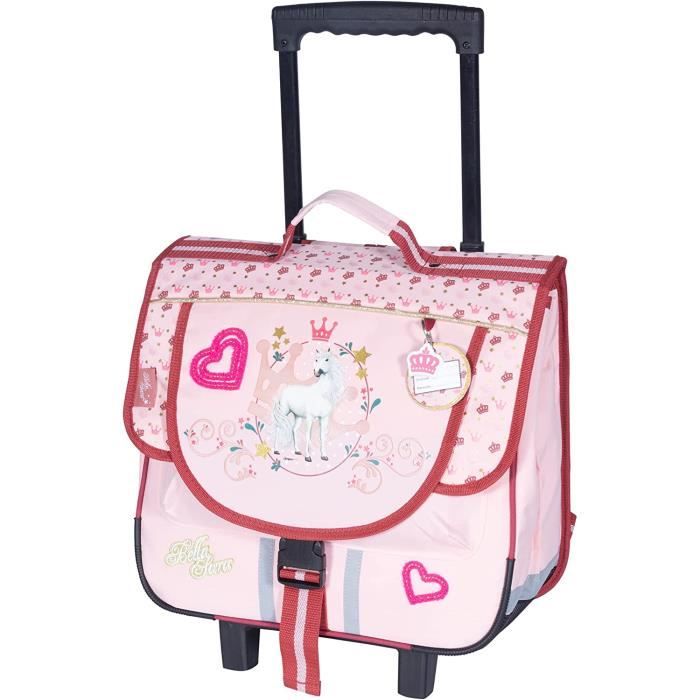 Bella Sara Cartable ?� Roulettes cheval Queen 38cm x 32cm x 15cm Rose [98] - Cdiscount Bagagerie 