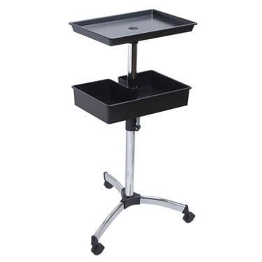 Tablette De Coloration Monica Sur Roulettes Plastique Noir